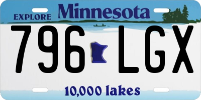 MN license plate 796LGX