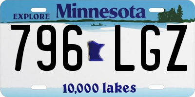 MN license plate 796LGZ