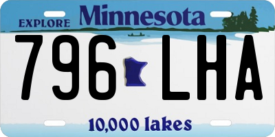 MN license plate 796LHA