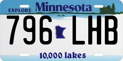 MN license plate 796LHB