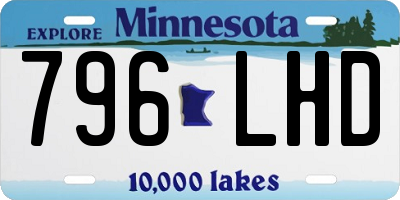 MN license plate 796LHD