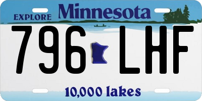 MN license plate 796LHF