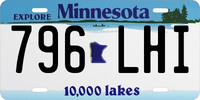 MN license plate 796LHI