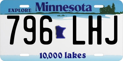 MN license plate 796LHJ