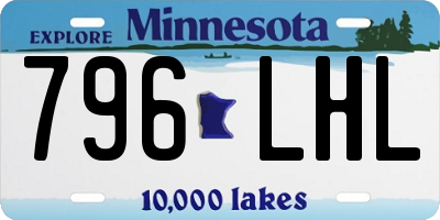 MN license plate 796LHL