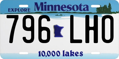 MN license plate 796LHO