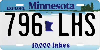 MN license plate 796LHS