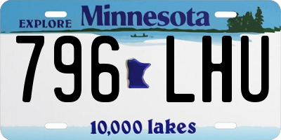 MN license plate 796LHU