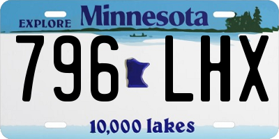 MN license plate 796LHX