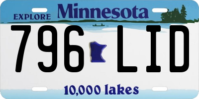 MN license plate 796LID