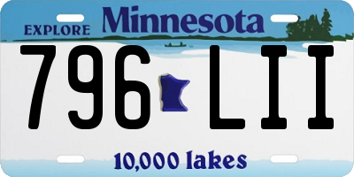 MN license plate 796LII