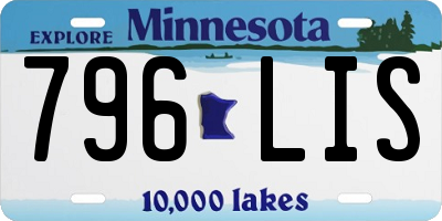 MN license plate 796LIS