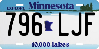 MN license plate 796LJF