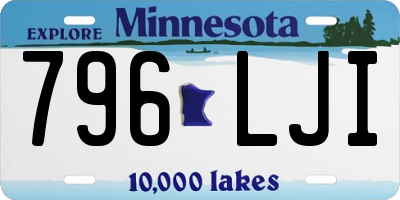 MN license plate 796LJI