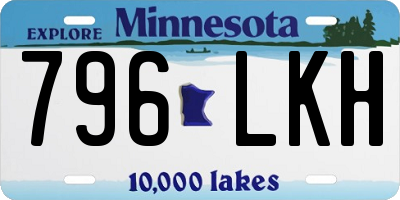 MN license plate 796LKH