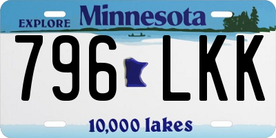 MN license plate 796LKK