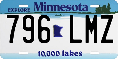 MN license plate 796LMZ