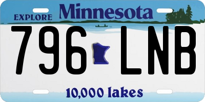MN license plate 796LNB