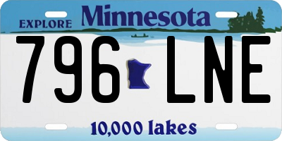 MN license plate 796LNE