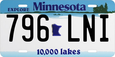 MN license plate 796LNI
