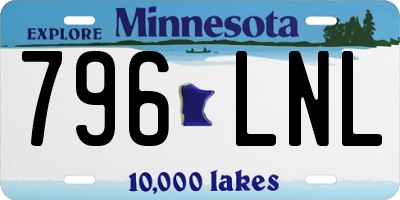 MN license plate 796LNL