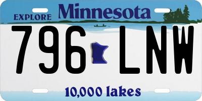 MN license plate 796LNW