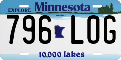 MN license plate 796LOG