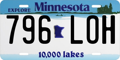 MN license plate 796LOH