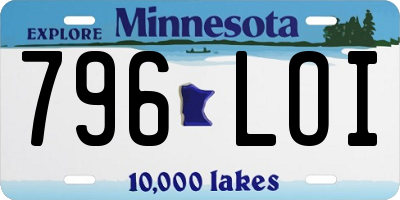 MN license plate 796LOI