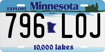 MN license plate 796LOJ