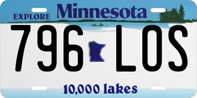 MN license plate 796LOS