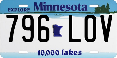 MN license plate 796LOV