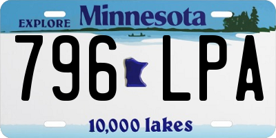 MN license plate 796LPA