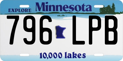 MN license plate 796LPB