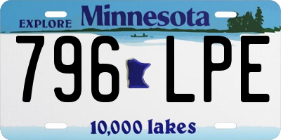 MN license plate 796LPE