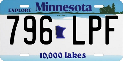 MN license plate 796LPF