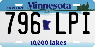 MN license plate 796LPI