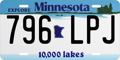 MN license plate 796LPJ
