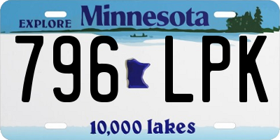 MN license plate 796LPK
