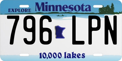 MN license plate 796LPN