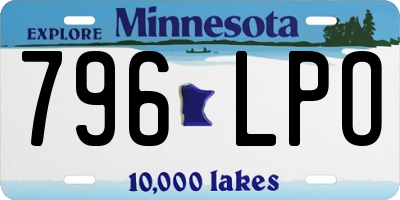 MN license plate 796LPO