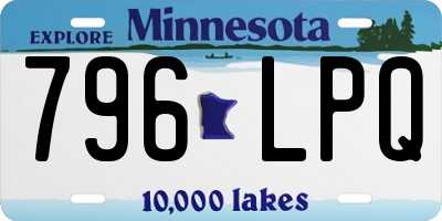 MN license plate 796LPQ