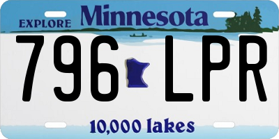 MN license plate 796LPR