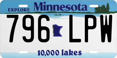MN license plate 796LPW