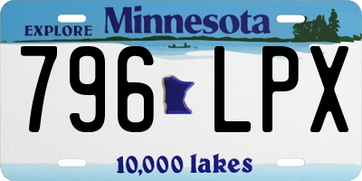 MN license plate 796LPX