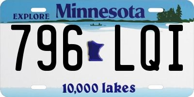 MN license plate 796LQI