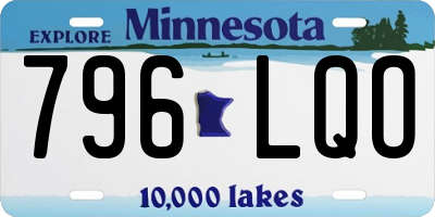 MN license plate 796LQO