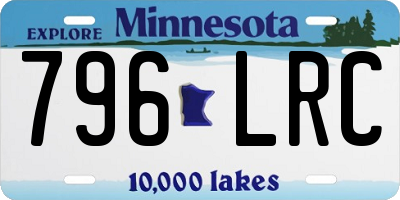 MN license plate 796LRC