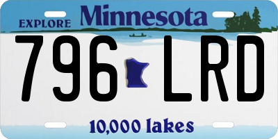 MN license plate 796LRD