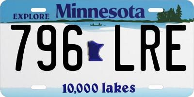 MN license plate 796LRE